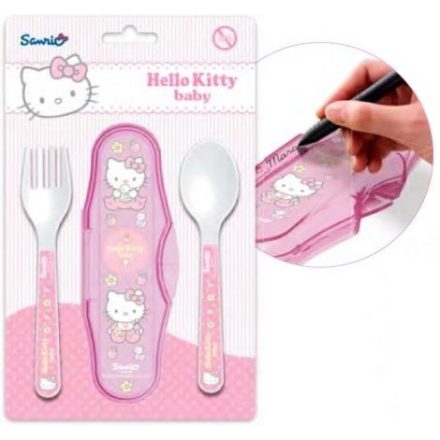 Hello Kitty baba utazó evőeszköz készlet