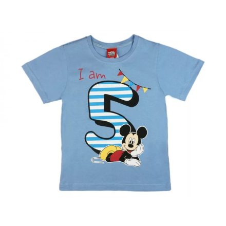 Disney Mickey szülinapos póló 5 éves 