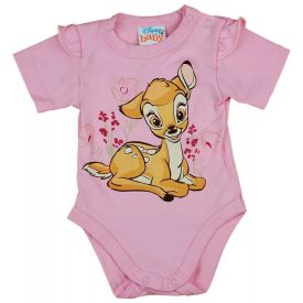 Rövid ujjú baba body Bambi mintával
