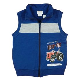 Kisfiú mellény traktoros mintával