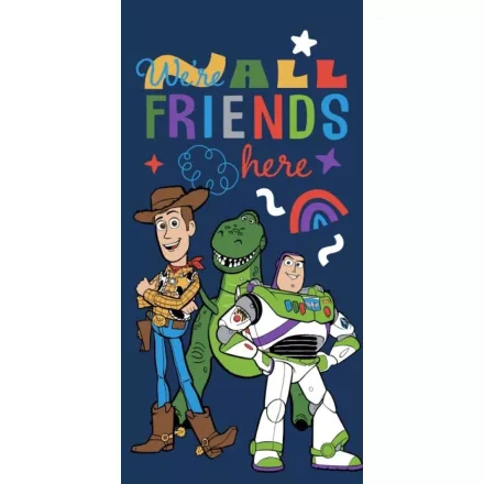 Disney Játékháború Friends Here fürdőlepedő, strand törölköző 70x140cm (Fast Dry)