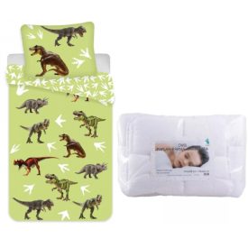 Dinoszaurusz ágynemű szett ovis 100x135cm, 40x60 cm 
