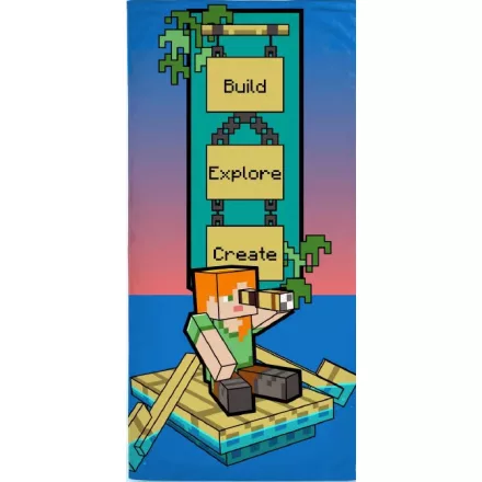 Minecraft Build fürdőlepedő, strand törölköző 70x140cm