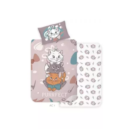 Disney Marie Purrfect gyerek, ovis ágyneműhuzat 100×135 cm, 40×60 cm