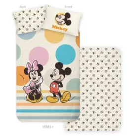   Disney Mickey Duo gyerek, ovis ágyneműhuzat 100×135 cm, 40×60 cm