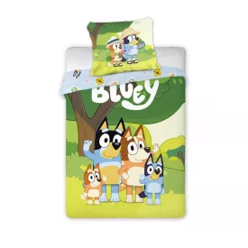 Bluey Family Snuggle ágyneműhuzat 140×200cm, 70×90 cm