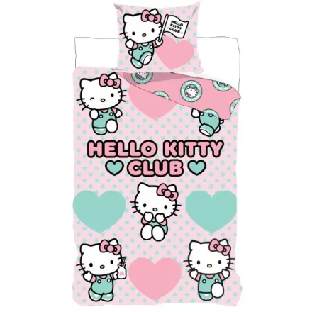 Hello Kitty Club gyerek, ovis ágyneműhuzat 100×135 cm, 40×60 cm