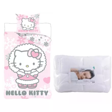 Hello Kitty Cozy Winter ágynemű szett ovis 100x135cm, 40x60cm