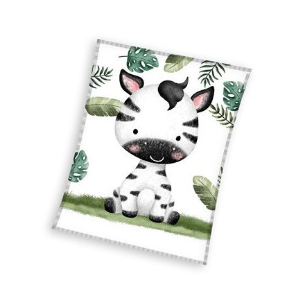 Zebra Leafy coral fleece polár takaró 110x140cm