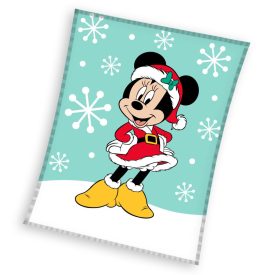   Disney Minnie Snow Karácsonyi coral fleece polár takaró 130x160cm