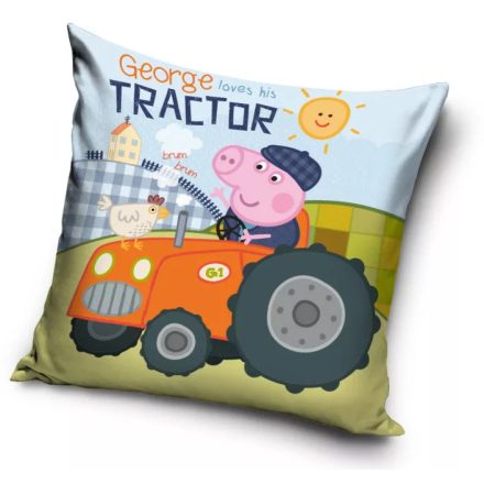 Peppa malac Tractor párnahuzat 40x40 cm Velúr