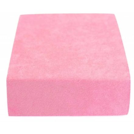 Rózsaszín frottír ovis gumis lepedő 60*120 cm