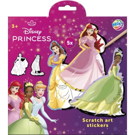 Disney Hercegnők Fairytale scratch képkarcoló matricák 5 db-os