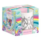Unikornis Heart festhető porcelán bögre 235 ml Díszdobozban