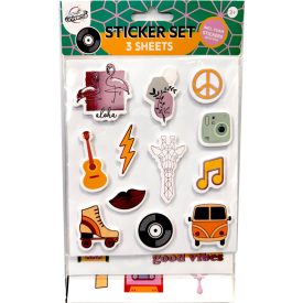 Színes Travel matrica szett 3 ív