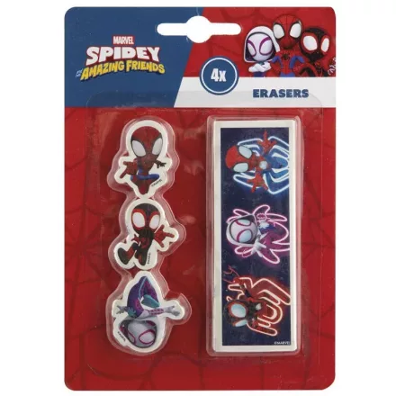 Pókember Spidey Friends forma radír szett 4 db-os