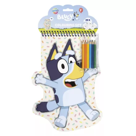 Bluey Happy forma színező szett matricával és színes ceruzával