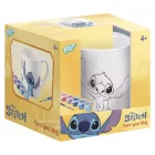 Disney Lilo és Stitch, A csillagkutya Alien festhető porcelán bögre 235 ml Díszdobozban
