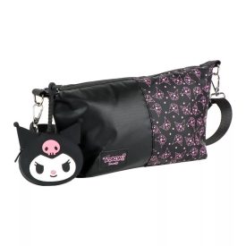   Hello Kitty Black Kuromi táska, oldaltáska pénztárcával 27 cm