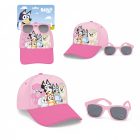 Bluey Pink Team napszemüveg és baseball sapka szett