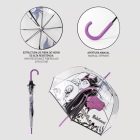 Disney Gonoszok Maleficent átlátszó esernyő Ø86 cm