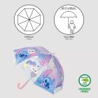 Disney Lilo és Stitch, A csillagkutya Universe gyerek átlátszó esernyő Ø71 cm