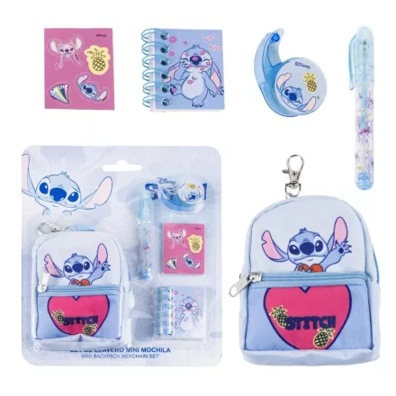 Disney Lilo és Stitch, A csillagkutya Ananas mini táska kulcstartó szett