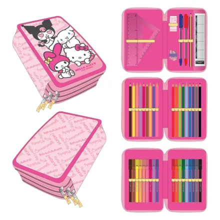 Hello Kitty Kawaii Cuties tolltartó töltött 3 emeletes