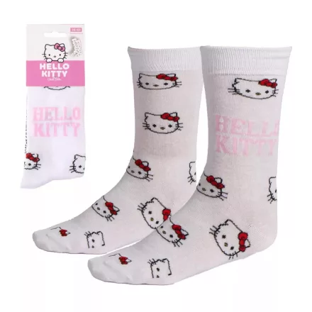 Hello Kitty White felnőtt hosszú szárú zokni 36/43