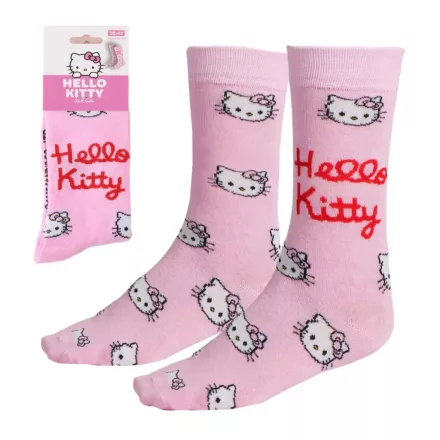 Hello Kitty Mini Head felnőtt hosszú szárú zokni 36/43