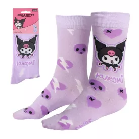   Hello Kitty Kuromi Purple felnőtt hosszú szárú zokni 36/43