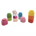 Színes Clemmy Unicorn puha építőkocka szett 10 db-os figurával Clementoni