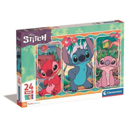 Disney Lilo és Stitch, A csillagkutya Evile 24 db-os maxi puzzle Clementoni