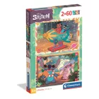 Disney Lilo és Stitch, A csillagkutya Galactic Vacation 2x60 db-os puzzle Clementoni