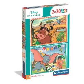 Disney Classics Funny Time 2x20 db-os puzzle Clementoni