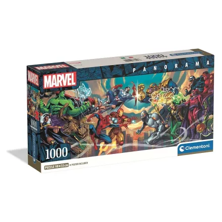 Bosszúállók VS Villains 1000 db-os panoráma Compact puzzle Clementoni