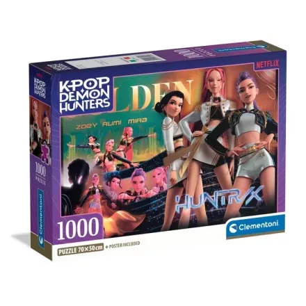 K-pop Démonvadászok Golden 1000 db-os Compact puzzle Clementoni
