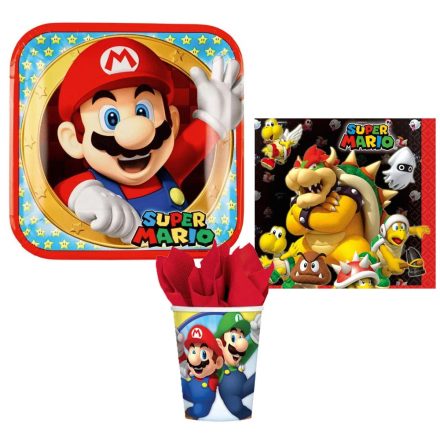 Super Mario Mushroom World party szett 36 db-os 23 cm-es tányérral