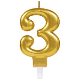 Gold, Arany számgyertya 3-as tortagyertya
