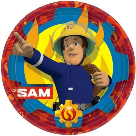 Sam a tűzoltó papírtányér 8 db-os 23 cm
