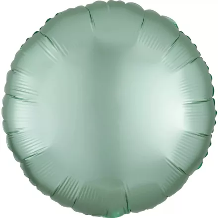 Zöld Silk Lustre kör fólia lufi 43 cm