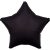 Silk Black csillag fólia lufi 48 cm