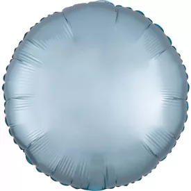 Kék Silk Lustre Pastel kör fólia lufi 43 cm
