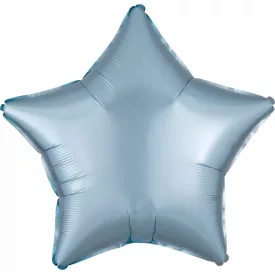 Kék Silk Lustre Pastel csillag fólia lufi 48 cm