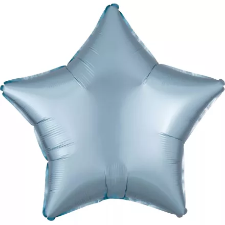 Kék Silk Lustre Pastel csillag fólia lufi 48 cm