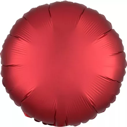 Piros Dark Red kör fólia lufi 43 cm
