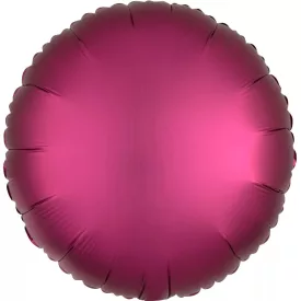 Gránátalma Silk Lustre kör fólia lufi 43 cm