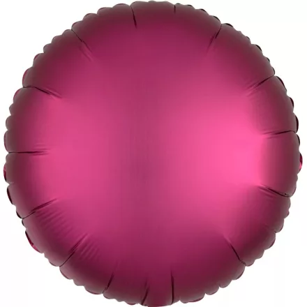 Gránátalma Silk Lustre kör fólia lufi 43 cm
