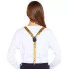 Flitteres Gold felnőtt nadrágtartó, jelmez kiegészítő