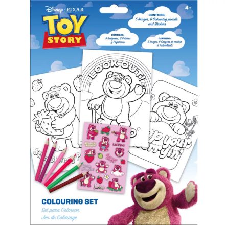 Disney Játékháború Lotso Strawberry színező szett matricával